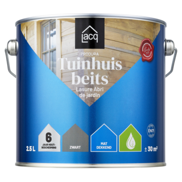 Lacq Tuinhuis beits dekkend zwart 2,5 liter