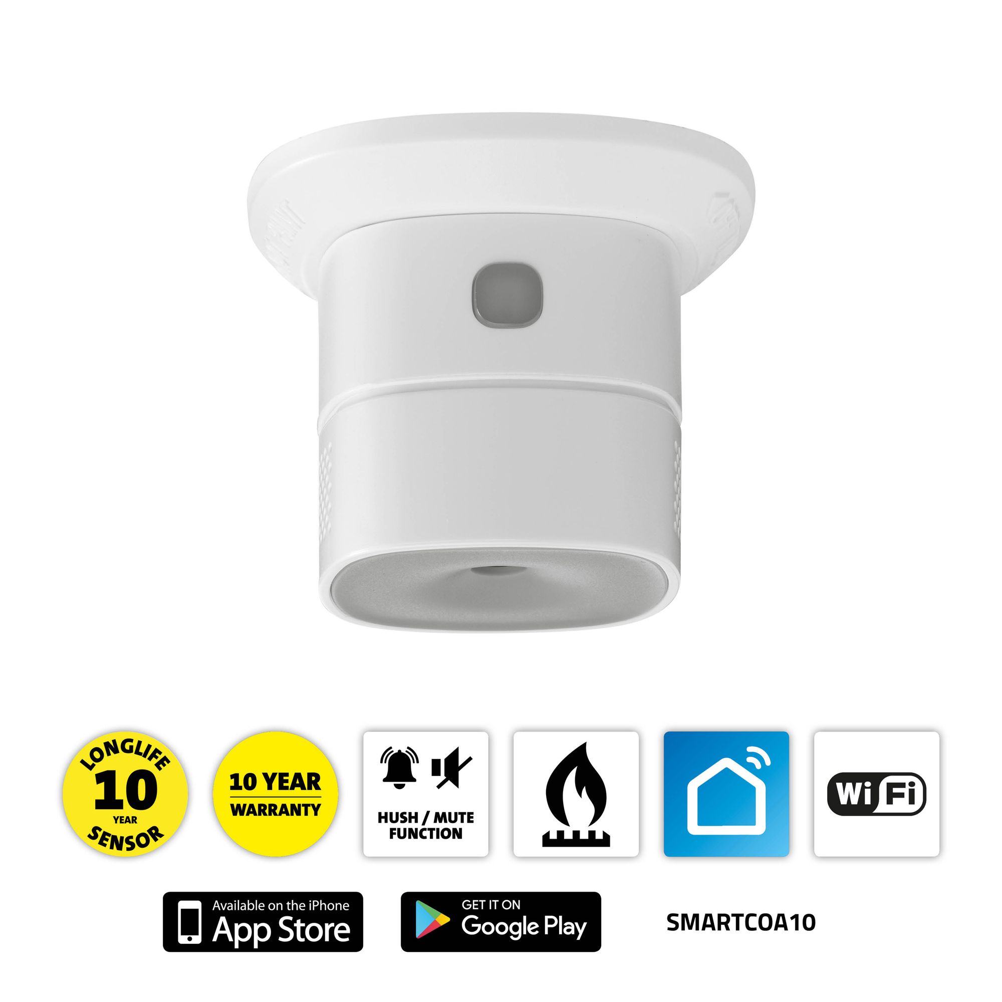 Alecto SMARTCOA10 Slimme koolmonoxidemelder