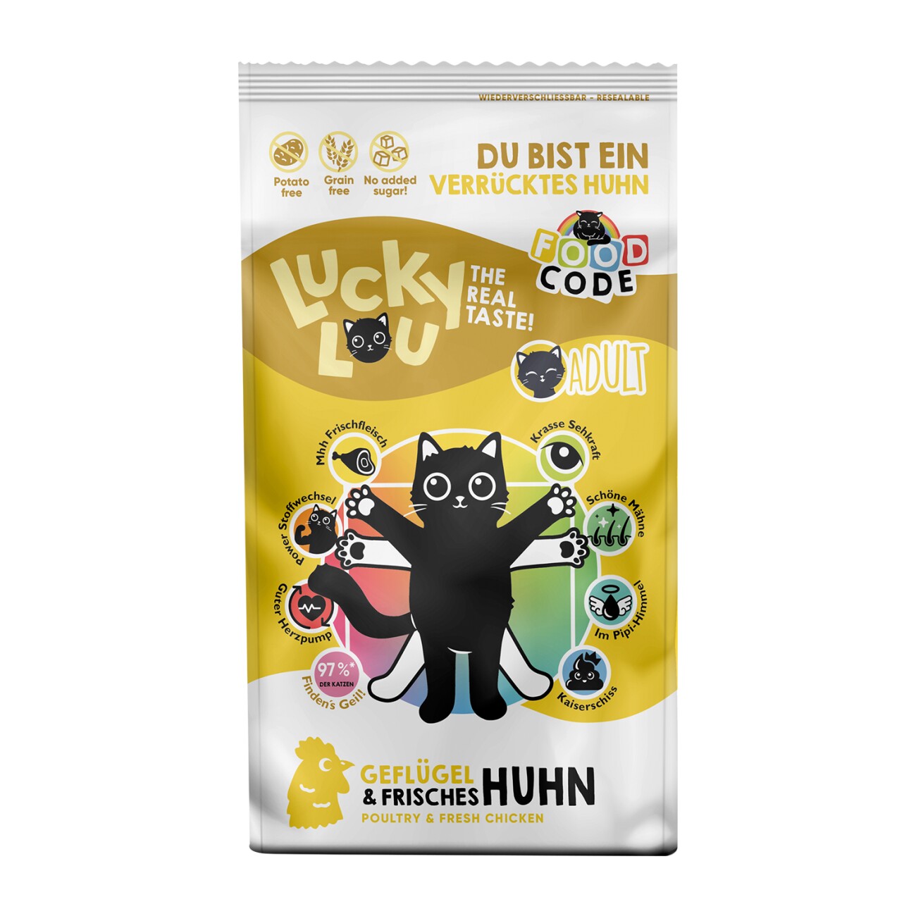 Lucky Lou Food Code Adult Geflügel und Huhn 340 g