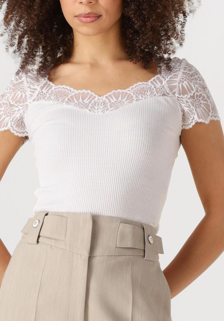 witte rosemunde top beatha capsleeve