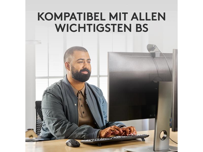 Logitech MK370 for Business Kabellose Tastatur und geräuscharme Maus