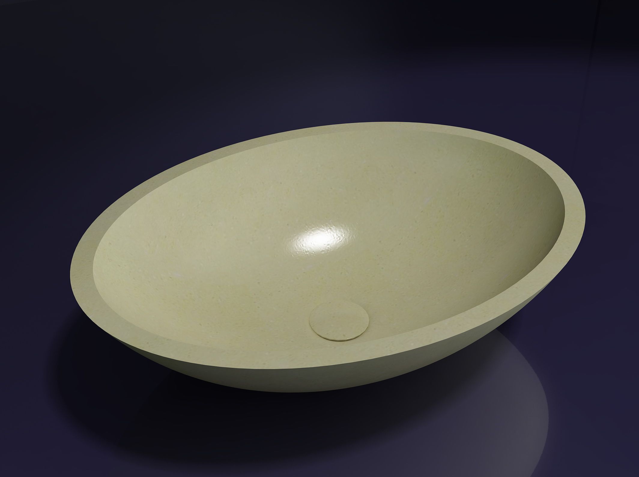 Best Design New Stone Epona opbouw waskom 52x38cm Sandstone