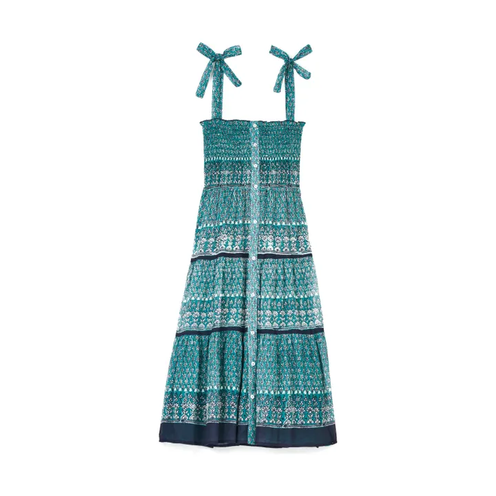 M.A.B.E. Robe Mari Midi | Vert émeraude