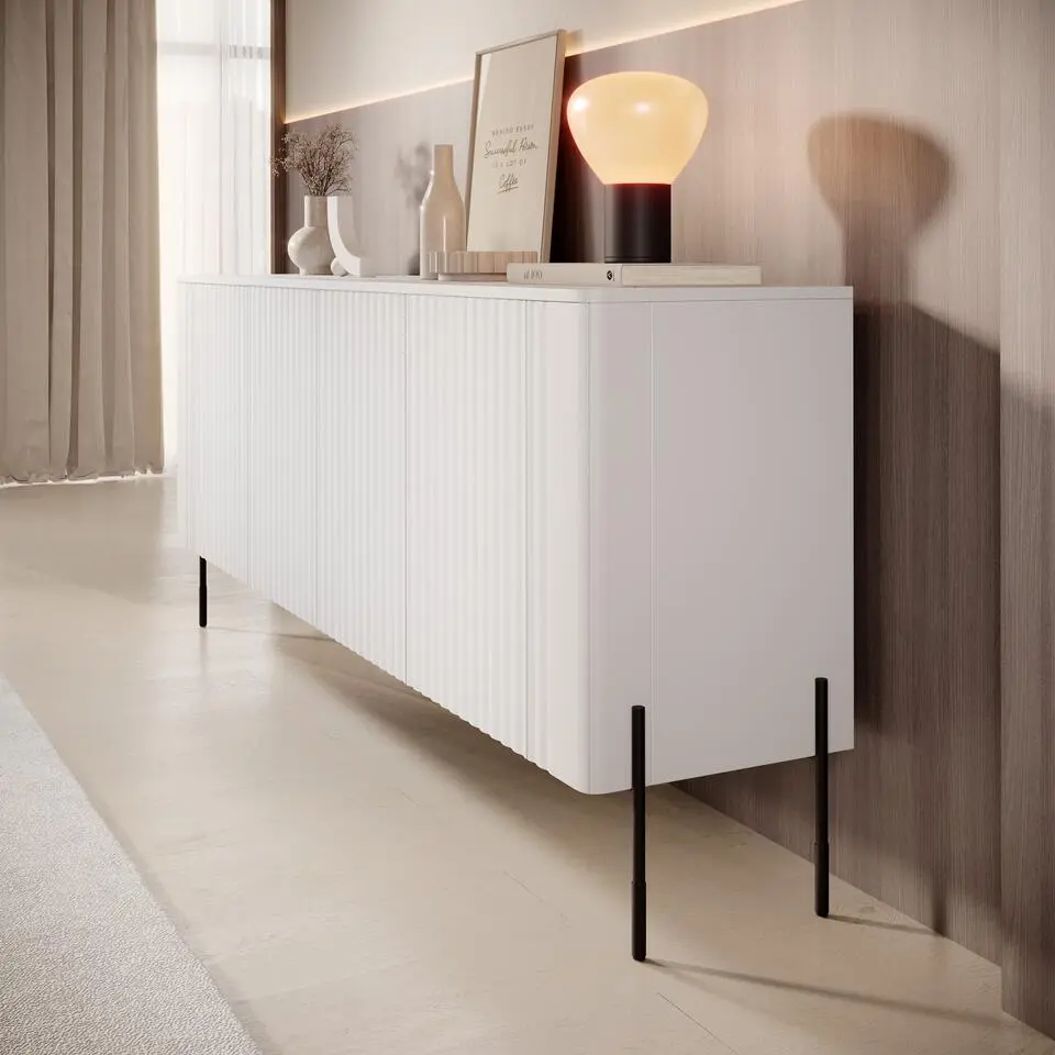 Meubella - Vivi - Dressoir - Wit - 190 cm