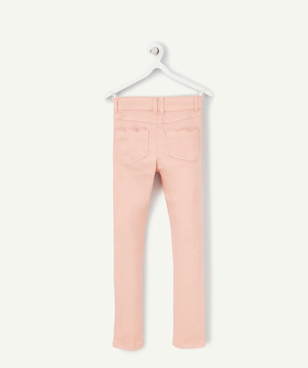 PANTALON FILLE SKINNY ROSE AVEC DÉTAILS POCHES