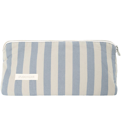 Studio Feder Kulturbeutel - Celia Mini - Cotton - Pale Blue Stre