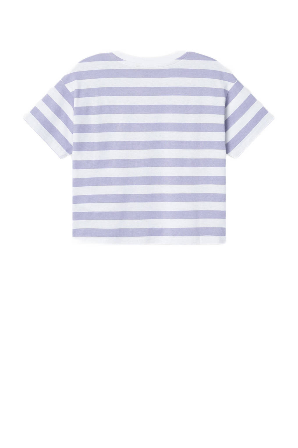 NAME IT gestreept T-shirt NKFVITANNI lila/wit