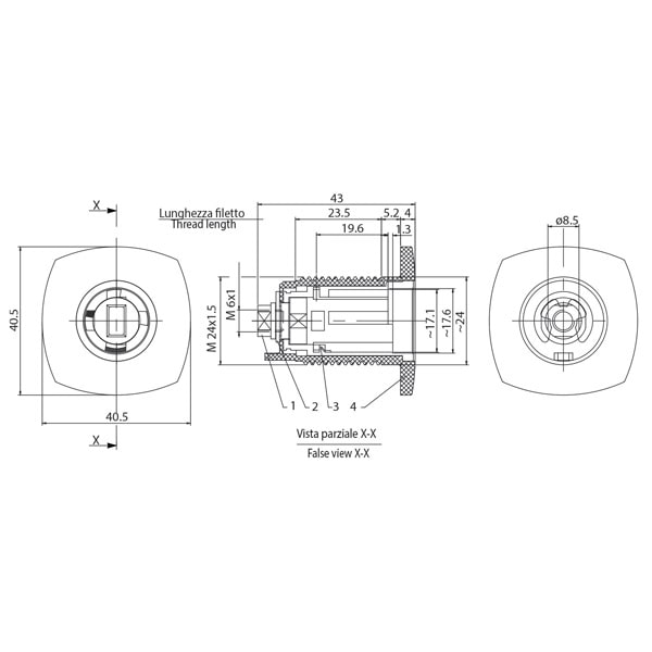 Serrure ZADI DOOR LOCK blanche