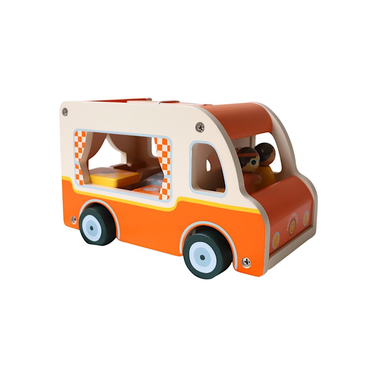 Van camping car rétro jouet en bois Mercredi et Patati