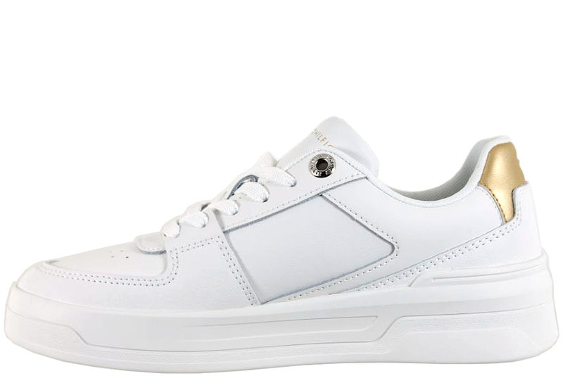TOMMY HILFIGER ESSENTIEL BASKET SNEAKER GOLD WHITE