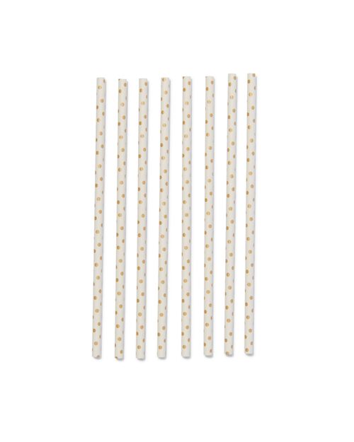 20 pailles en carton 20cm or