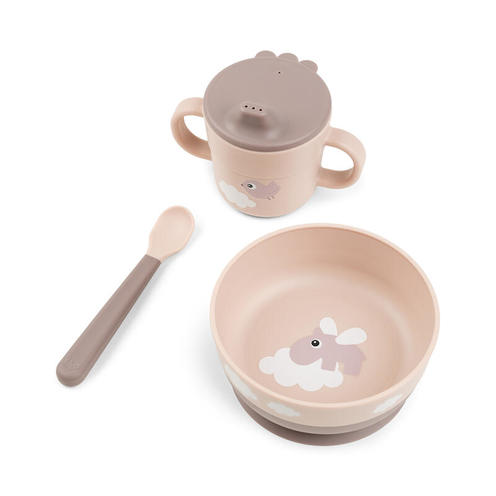 Foodie Coffret Premier Repas Happy Clouds Rose - DONE BY DEER