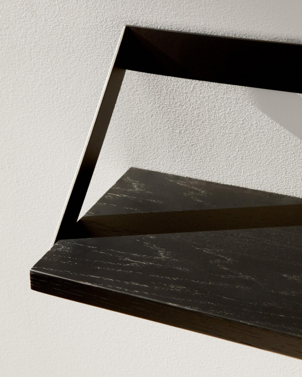 Ethnicraft Ribbon wandplank 70 eiken zwart
