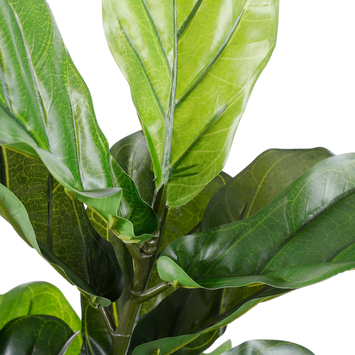 Kunstplant Ficus Lyrata in plastic pot groen - h100xd60cm