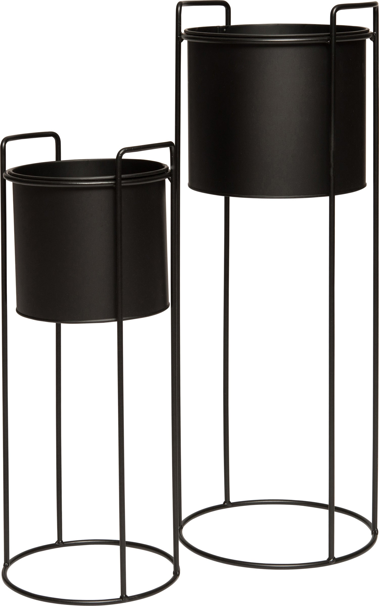Intratuin bloempot op voet zwart D 23 H 65 cm