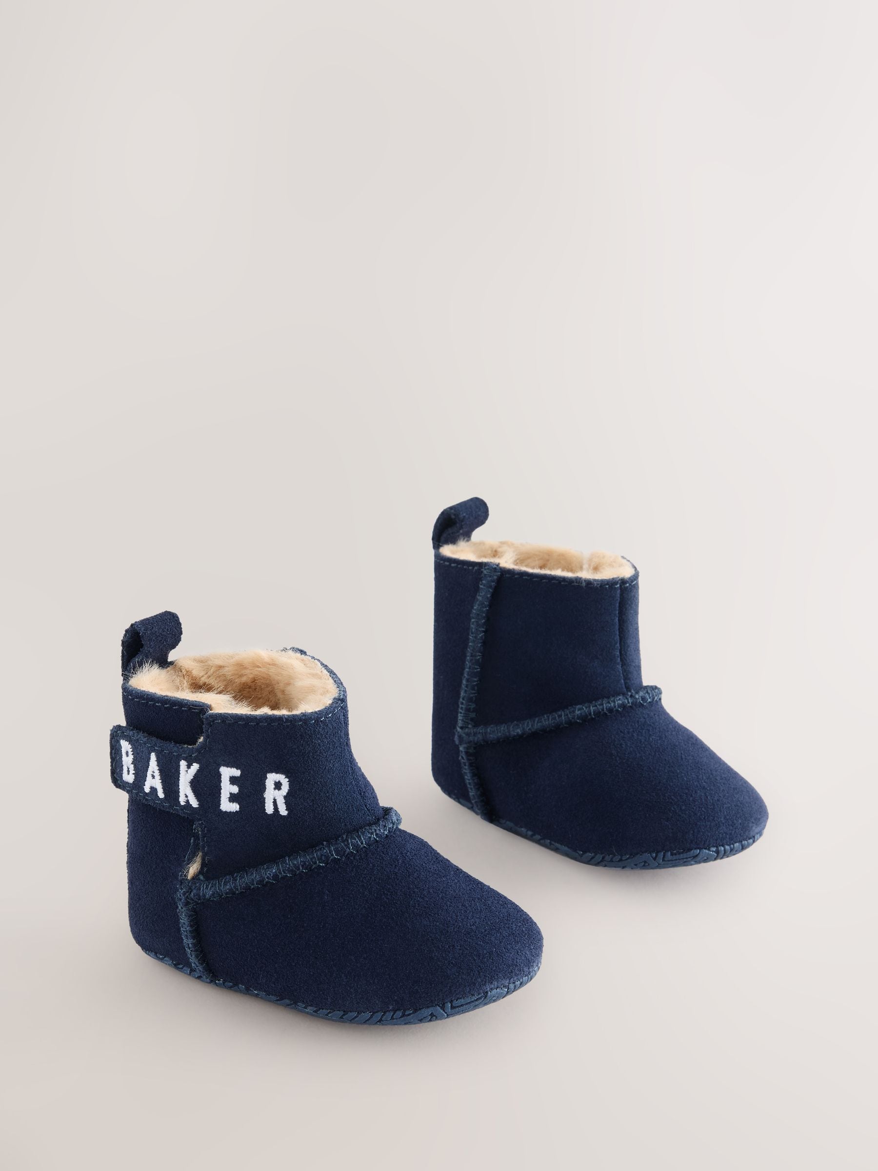 Marineblauw - Baker by Ted Baker Babyslofjes Boots voor Jongens