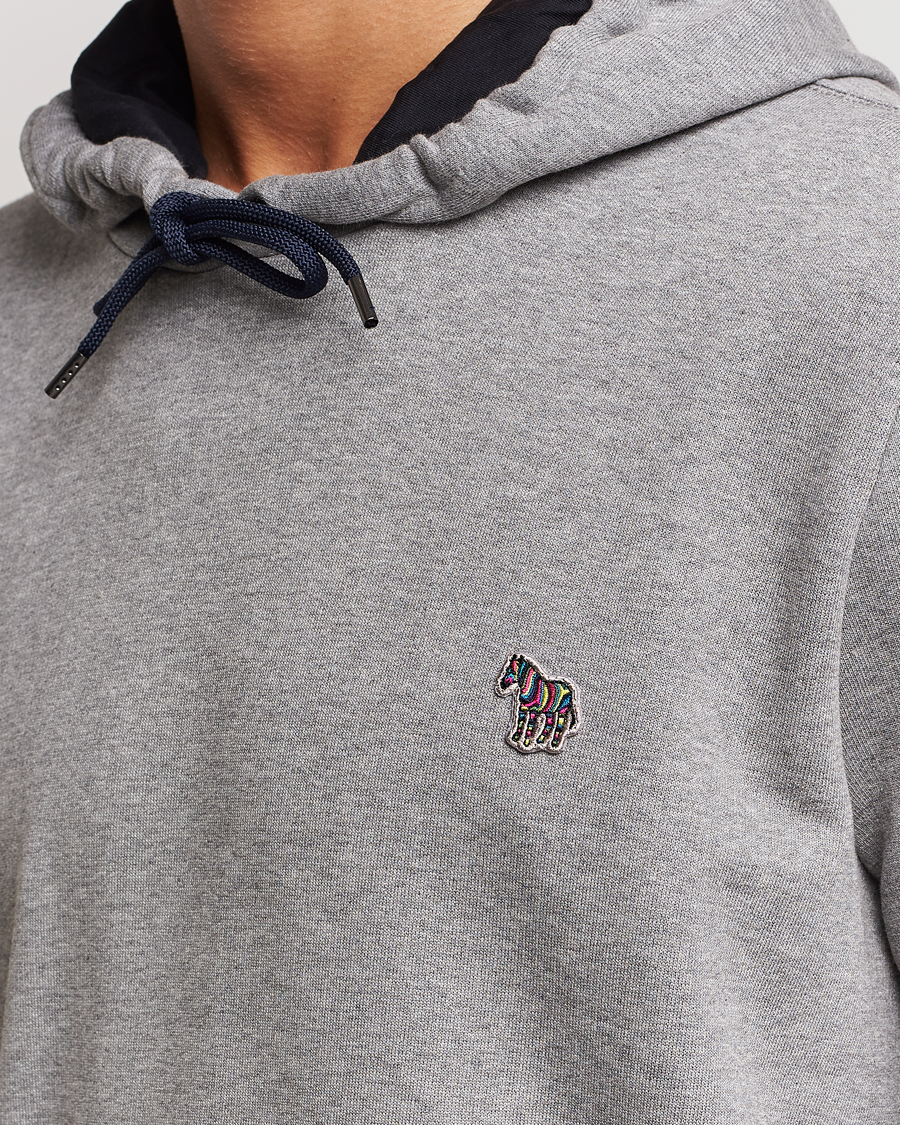 PS Paul Smith Zebra Organic Cotton Hoodie Grey Melange