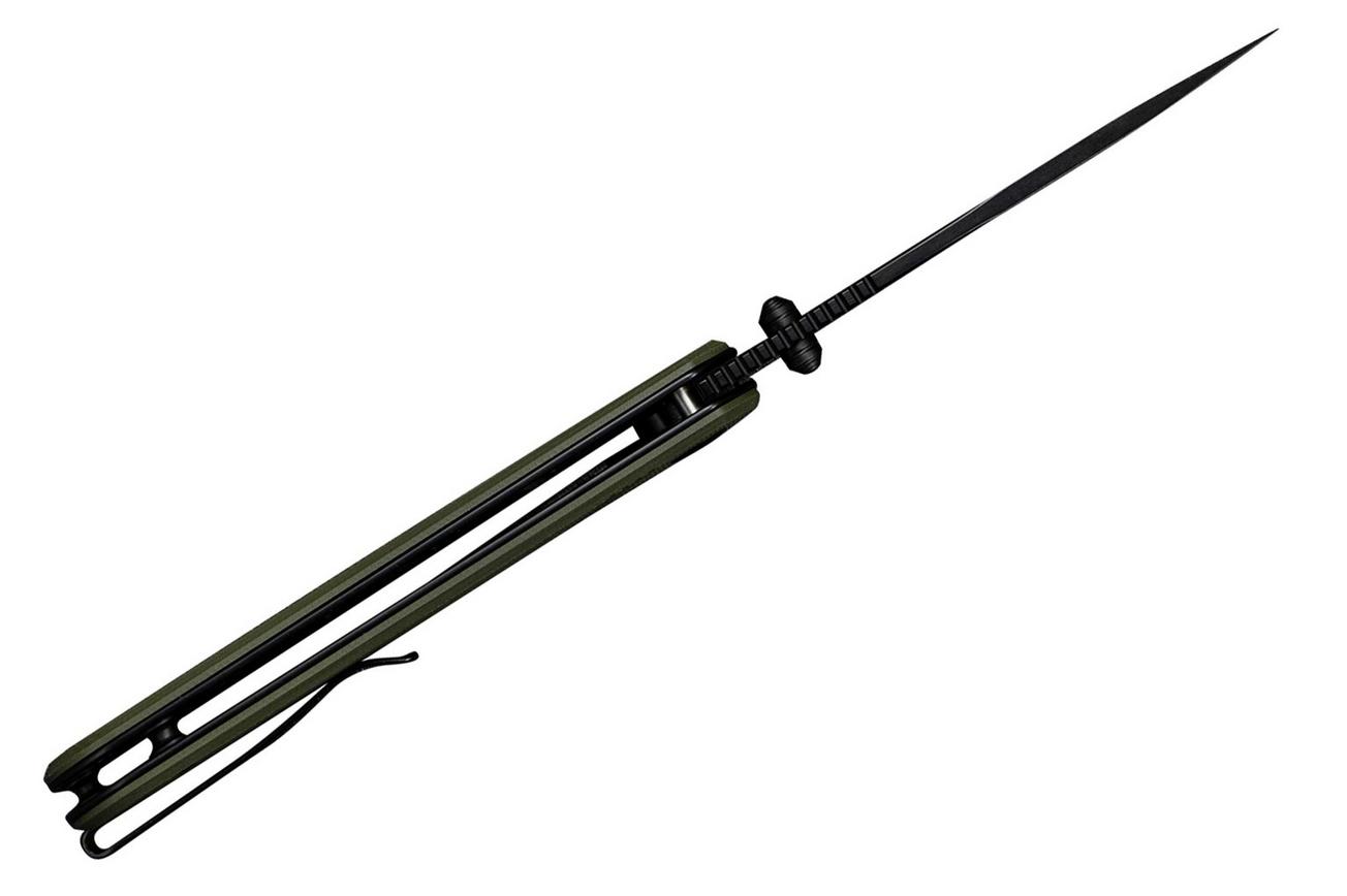SENCUT Aetheris S24095-2, Black 9Cr18MoV, OD Green G10 zakmes