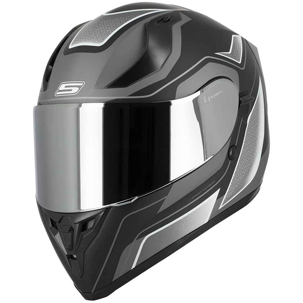 S-Line - Casque VENGE S441 DECO Noir / Gris / Blanc