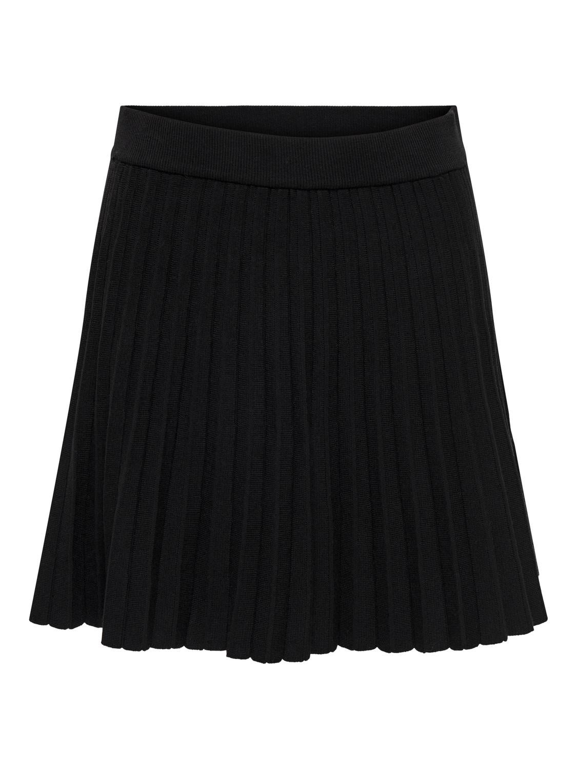 JDYASH Plissierter Rock Black