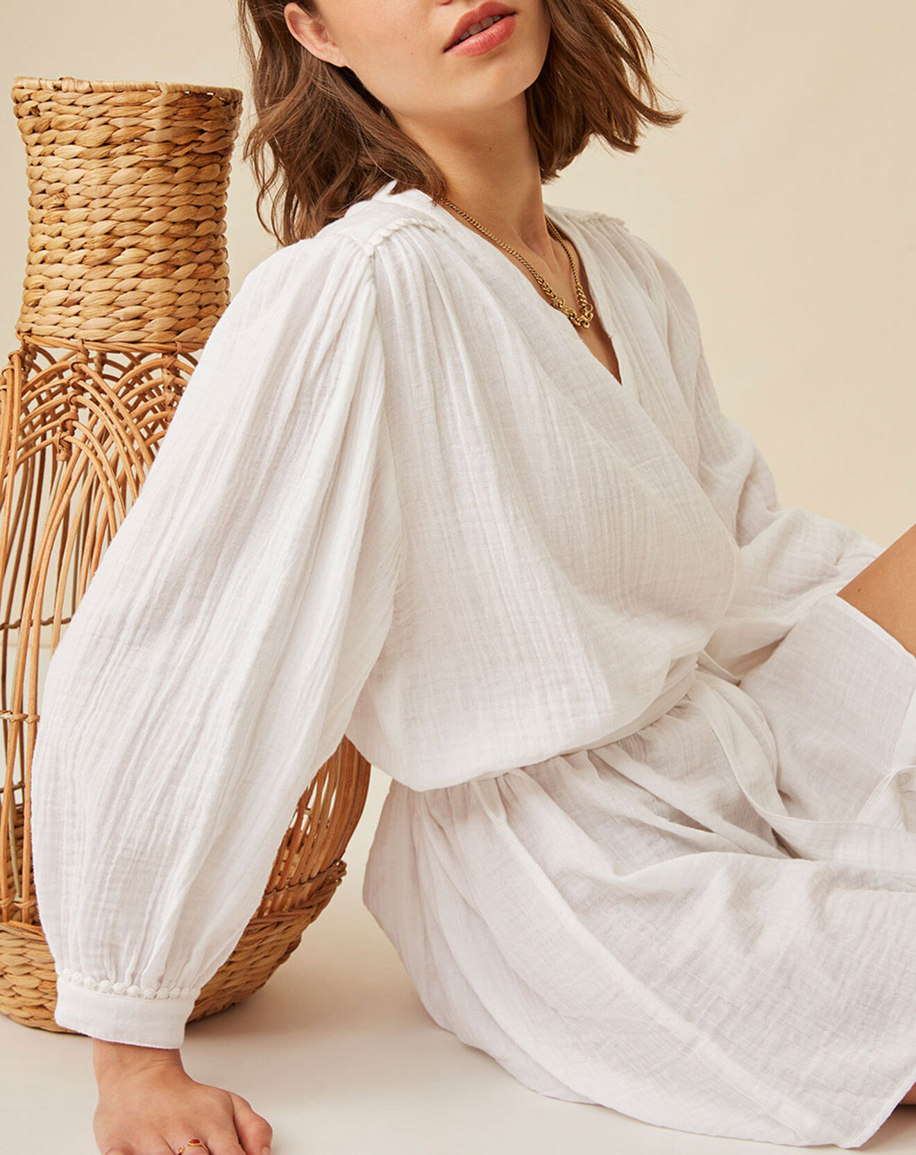 Harris Wilson Robe Emeraude blanche