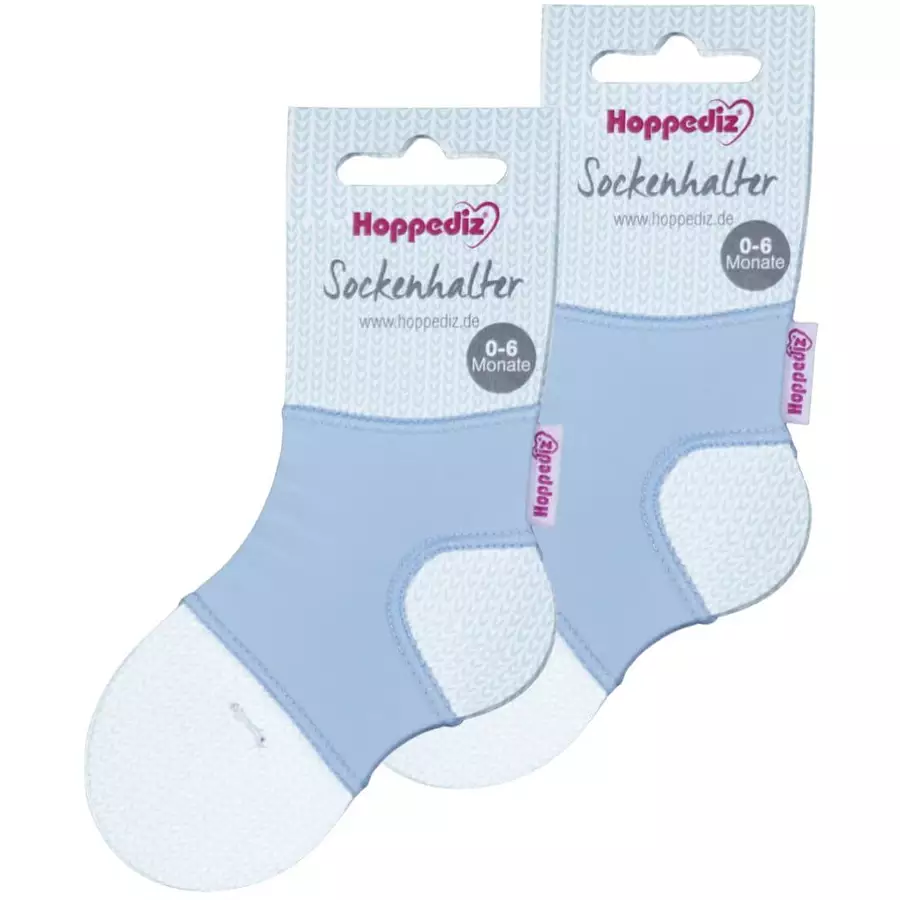 Hoppediz Babysocken Sockenhalter 2-er Set blau