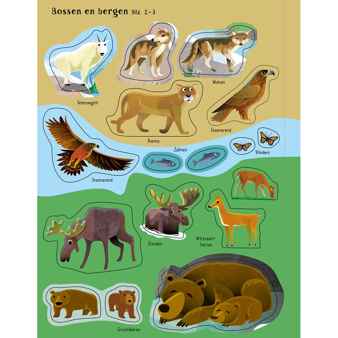 Uitgeverij usborne eerste stickerboek wilde dieren