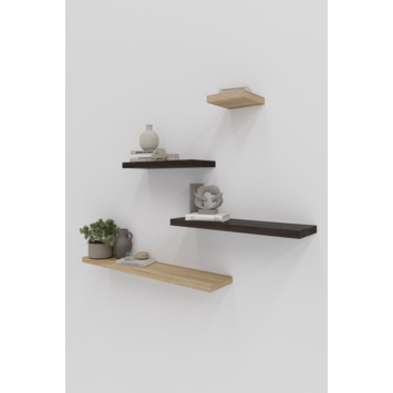 Duraline wandplank XL4 antraciet eiken 60x23,5 cm 38 mm