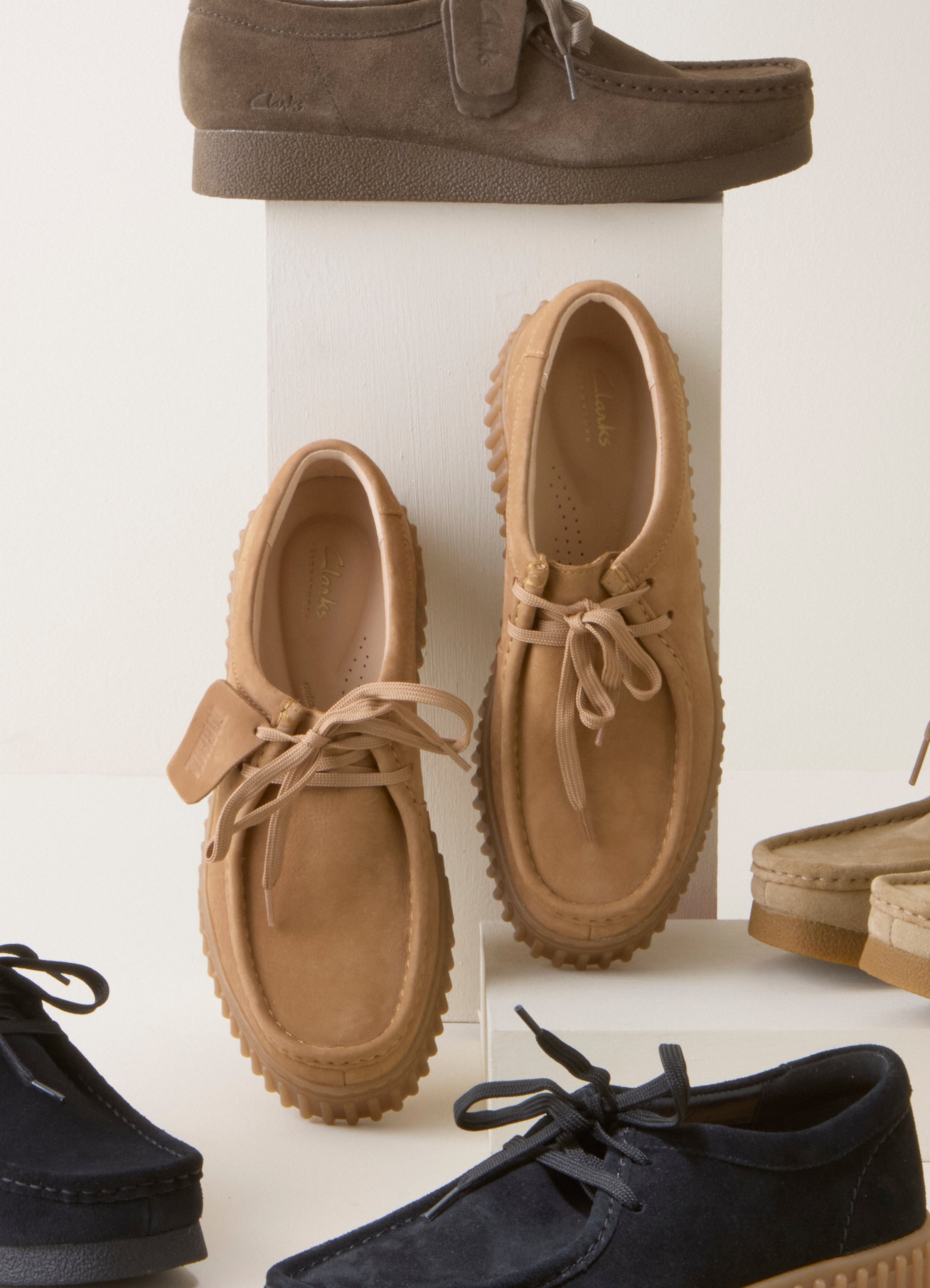 Clarks  Torhill Bee sko - Light Tan Nubuck