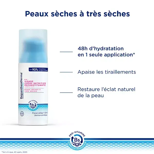 Creme facial nutritivo e reconstituinte BepanthenDerma para pele seca a muito seca 50ml