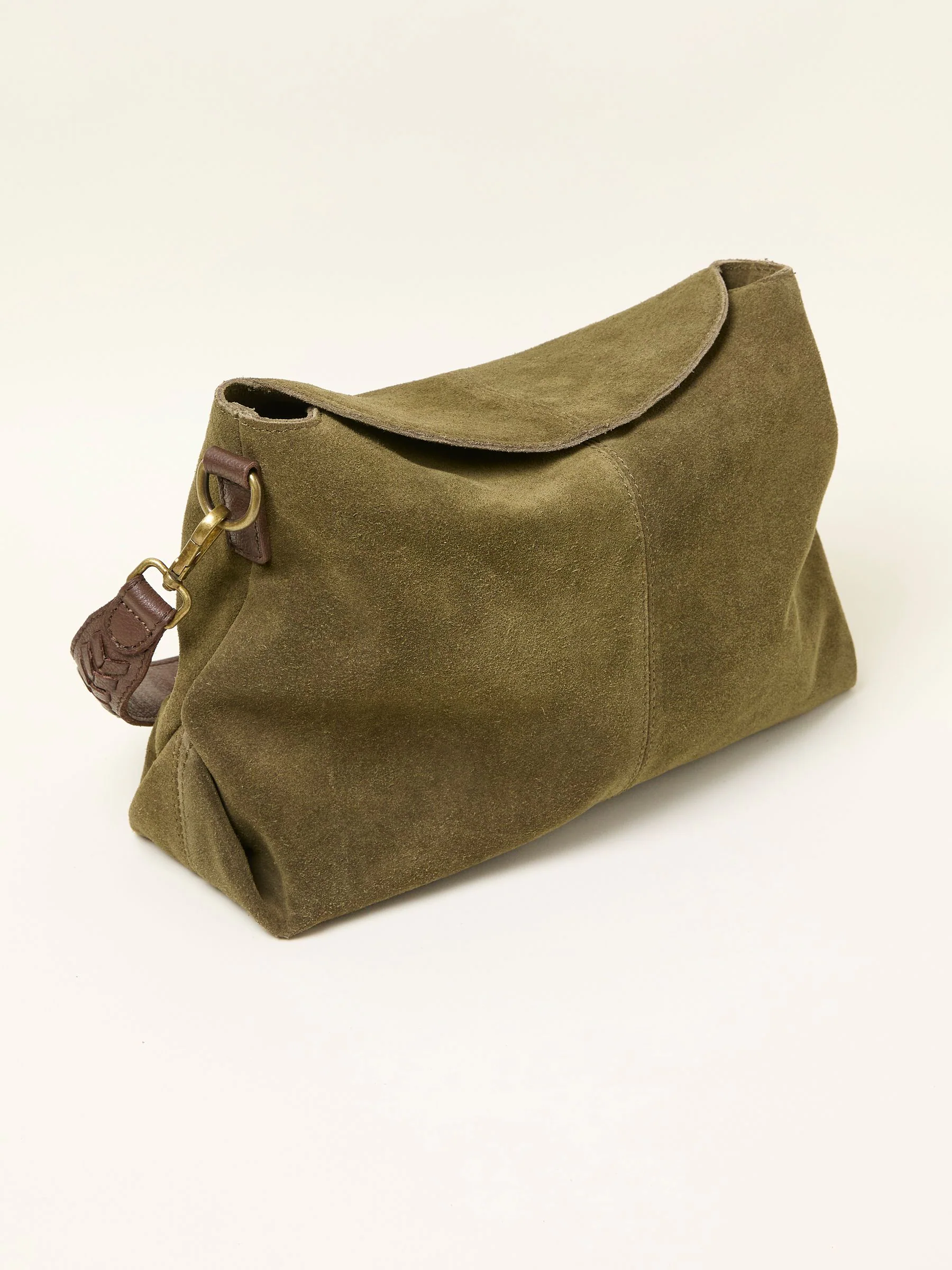 Groen - FatFace Suede Envelope Bag