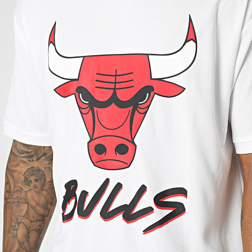 Tee Shirt Chicago Bulls Script Mesh 60284736 Blanc