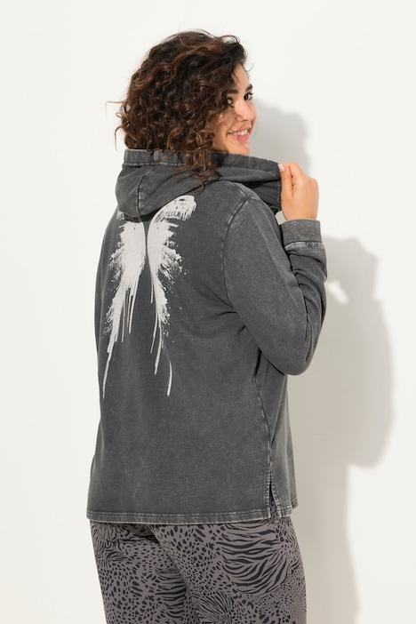 Hoodie-Jacke, Vintage, Rückenmotiv, Kapuze