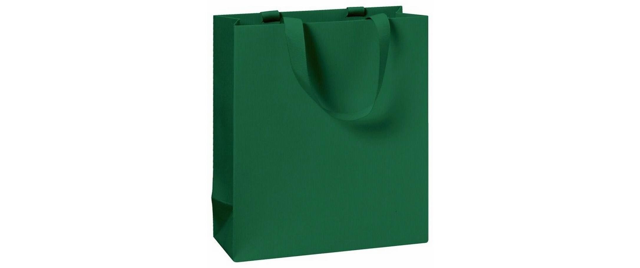 Geschenktasche One Colour 18 x 8 x 21 cm, DunkelgrünTragetasche zum Einpacken von Geschenken