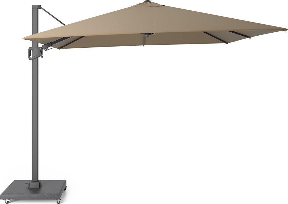 Platinum zweefparasol Merida Plus taupe 35+UV 300 x 300 cm