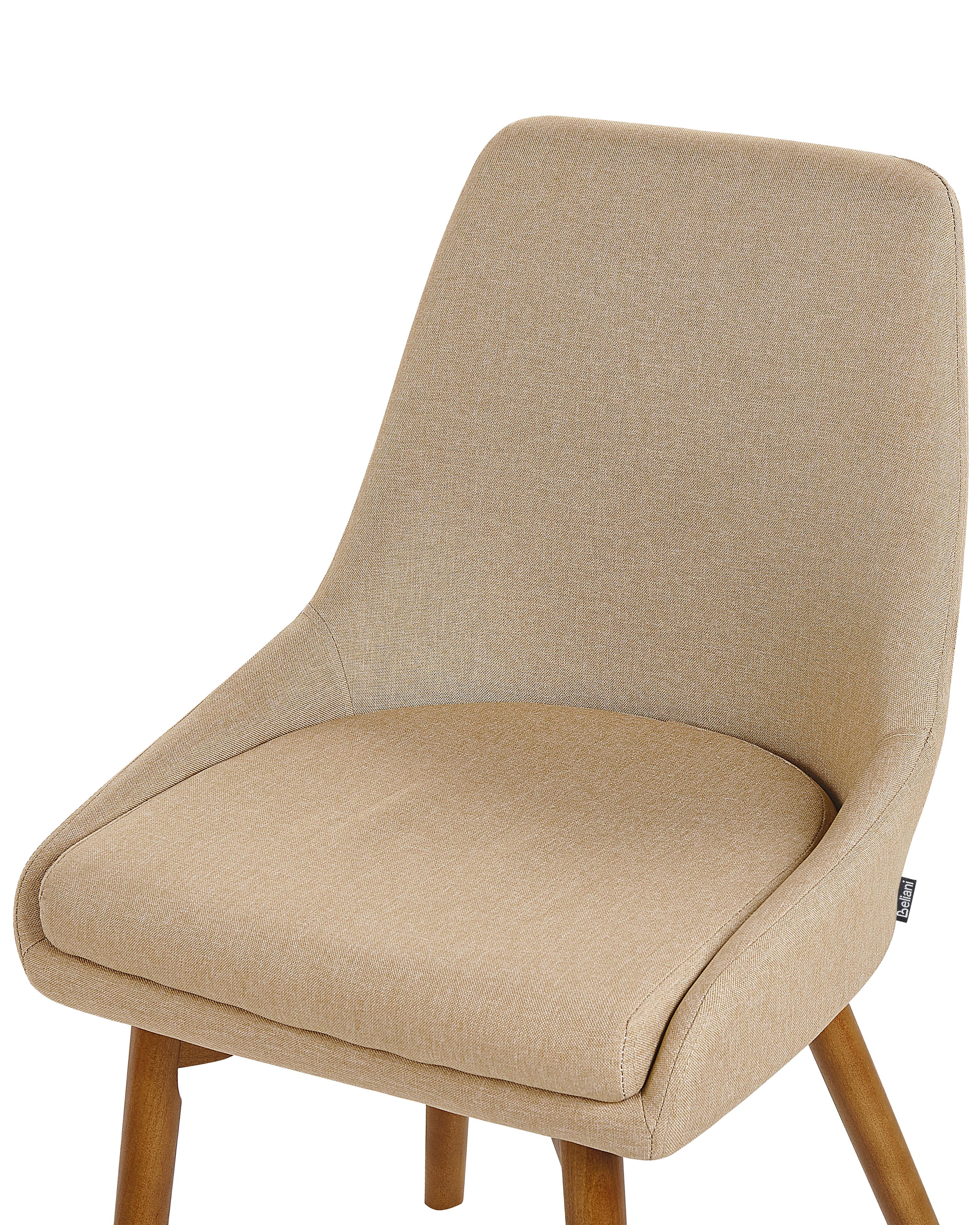 Set van 2 eetkamerstoelen MELFORT Zandbeige