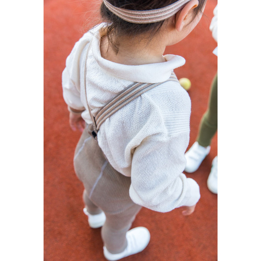 Køb Silly Silas Oyster Grey Striped Footless Tights