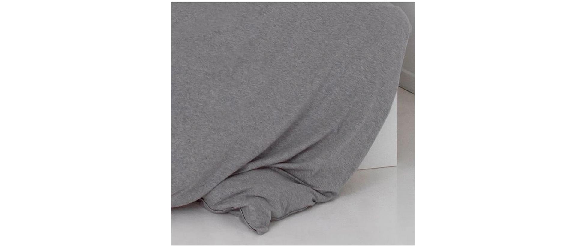 Bettwäschegarnitur Jersey 160 x 210 cm + 65 x 100 cm, GrauBettwäsche-Set
