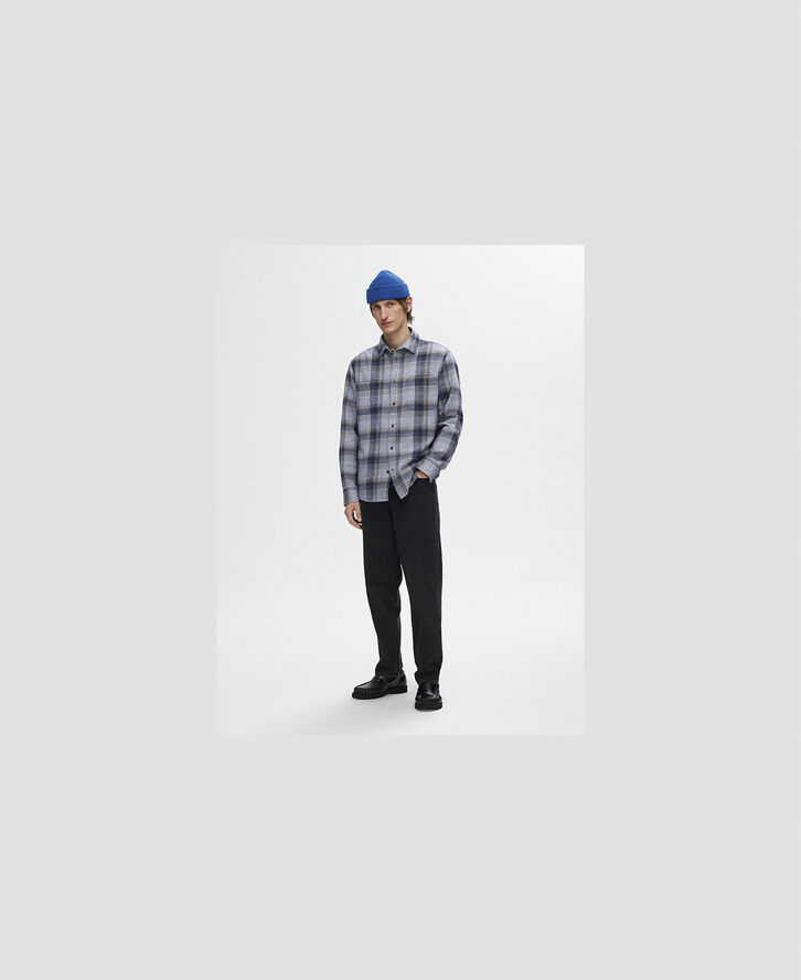 Selected Homme SLHREGOWEN-GRINDLE CHECK SHIRT LS Sky captain/checks
