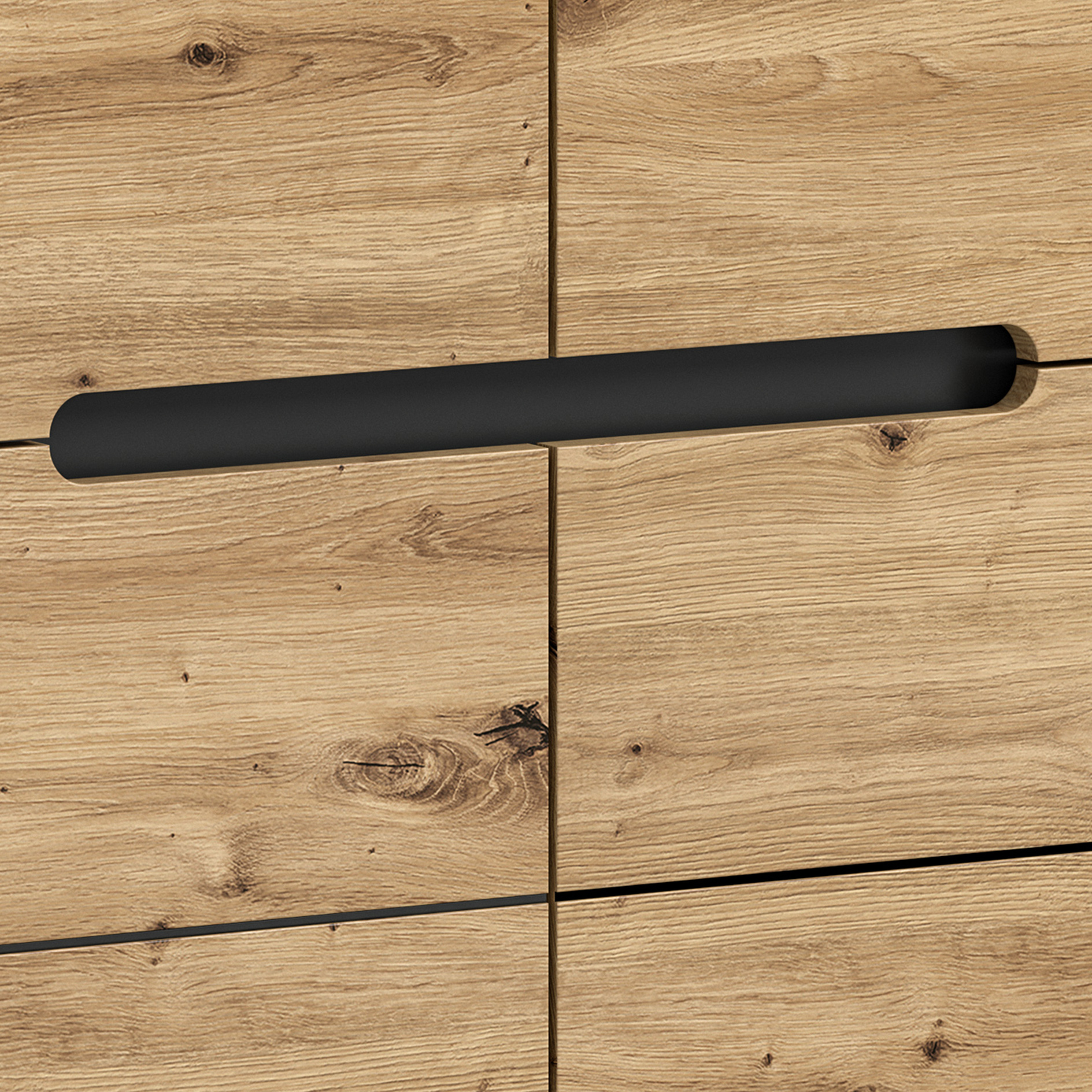 Kommode - Artisan Eiche - Basalt grau - 100 cm