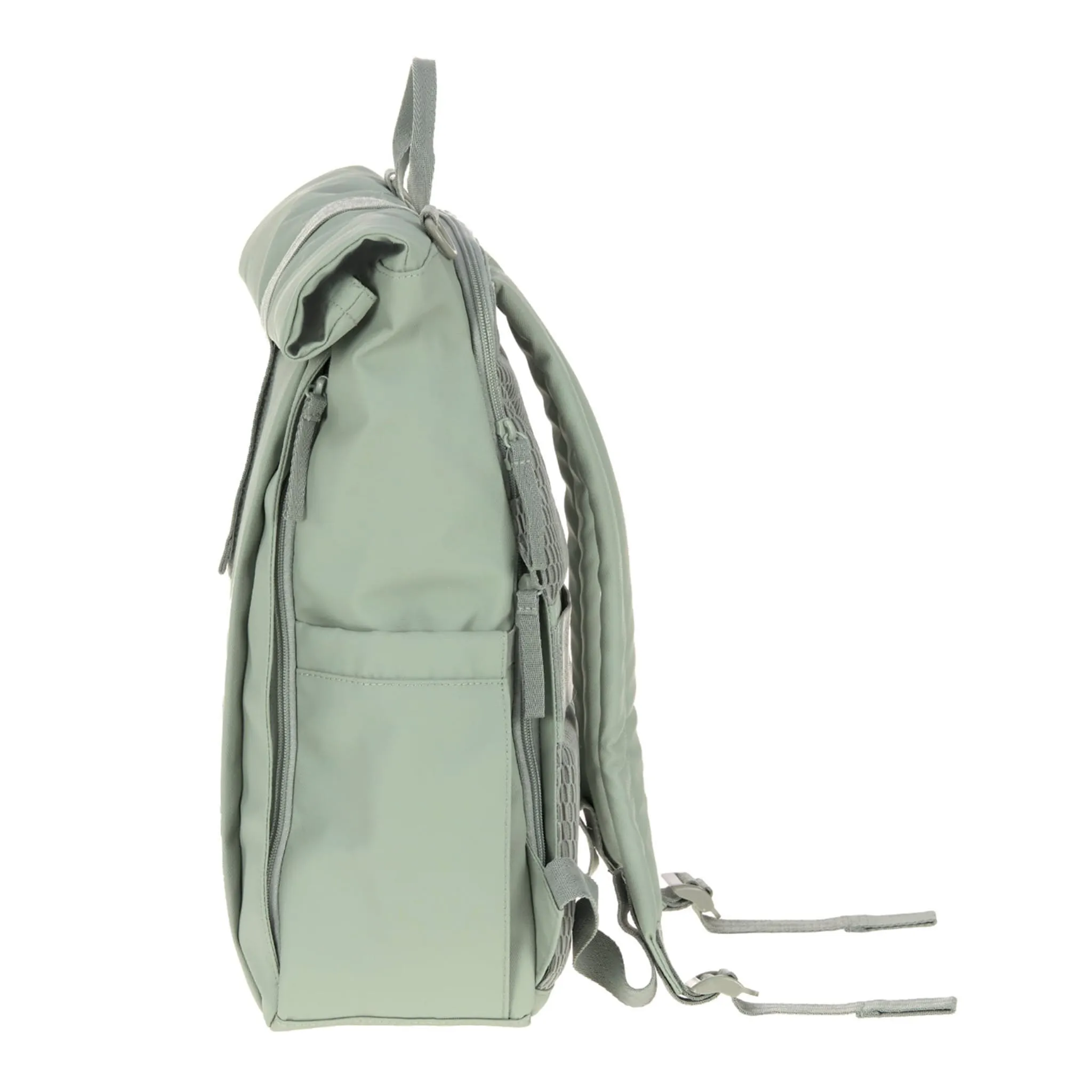 Lassig Sac à Couches à Dos Rolltop - Sauge