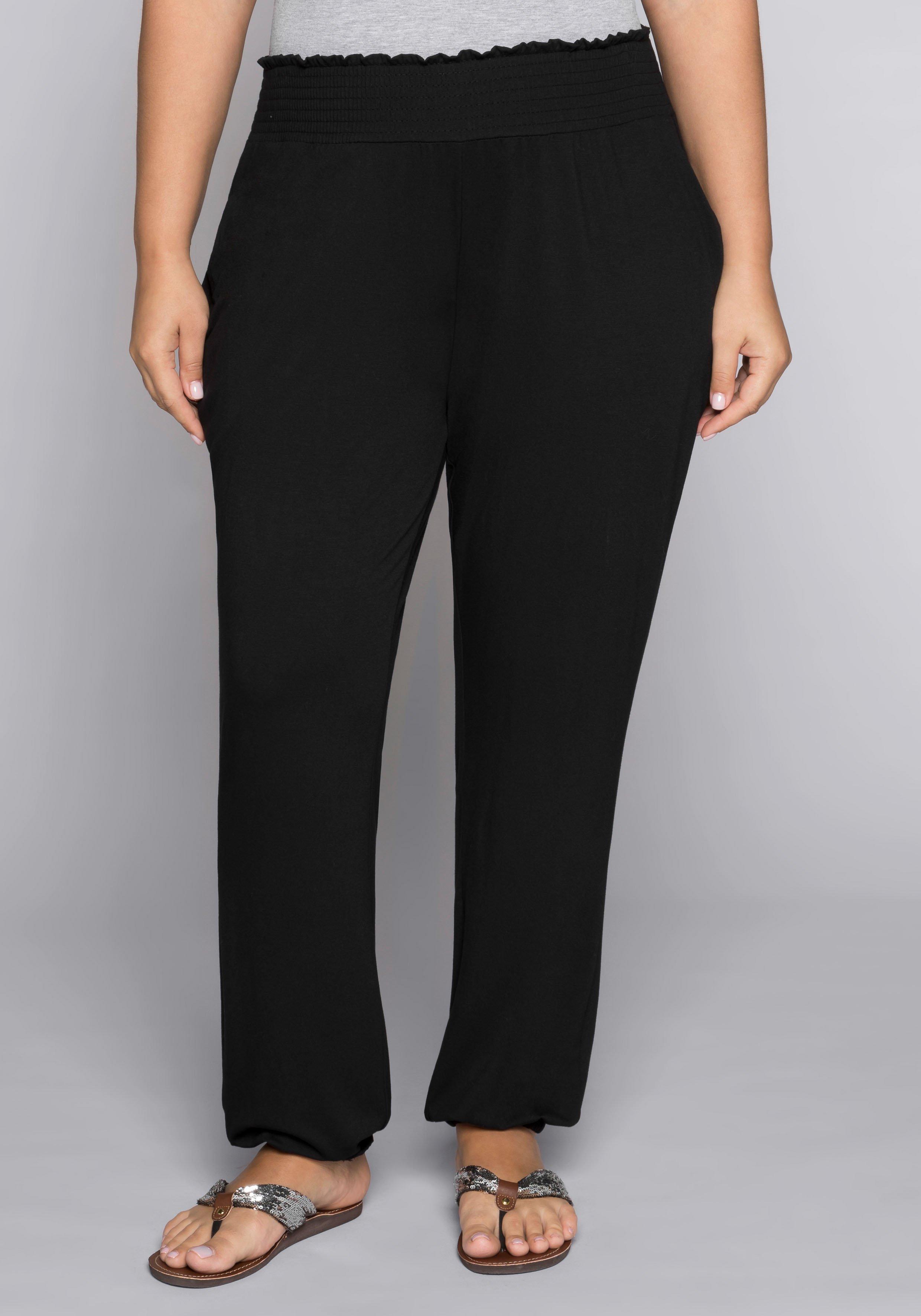 Jerseyhose mit breitem Smokbund