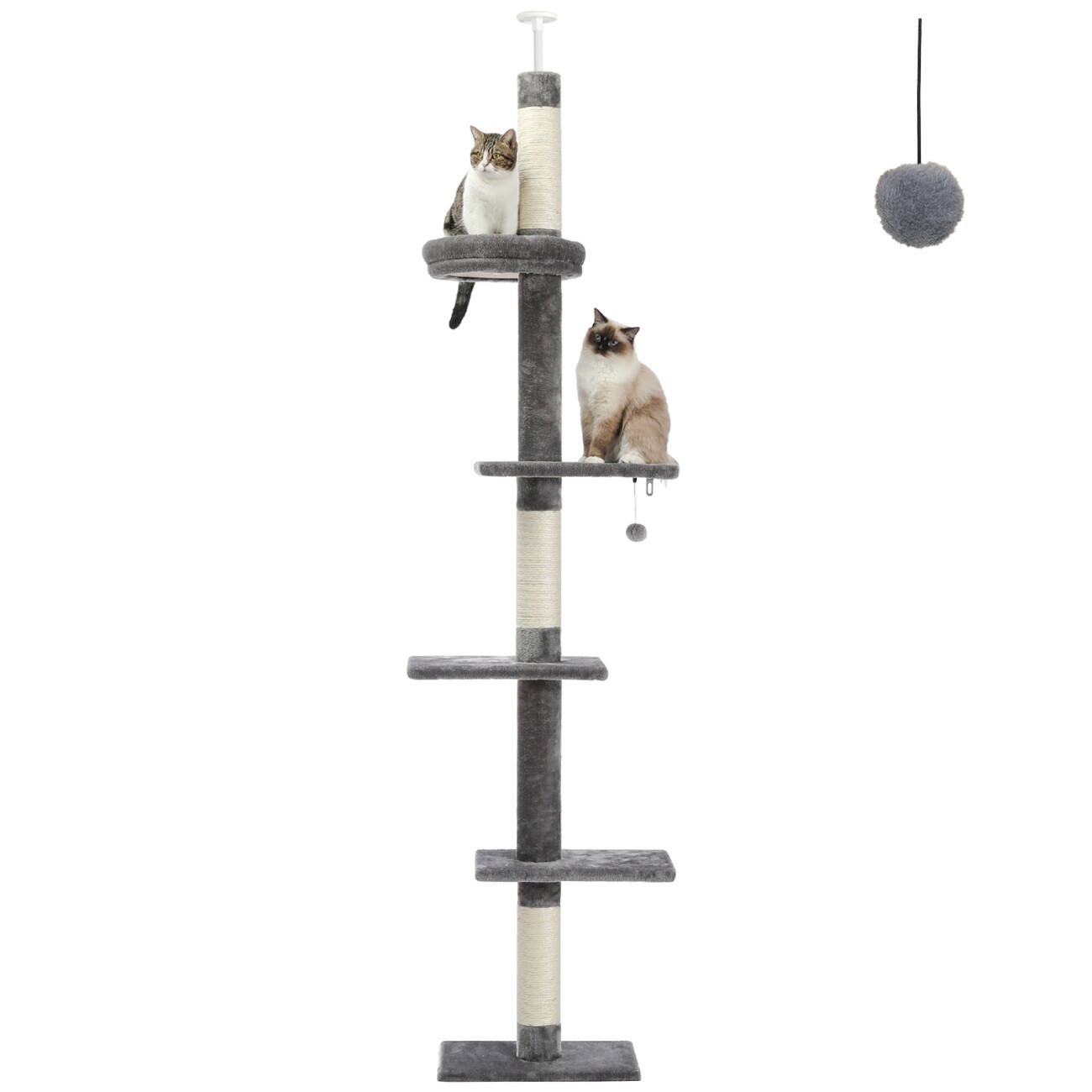 Pawz Road Deckenhoch Kratzbaum Basic grau