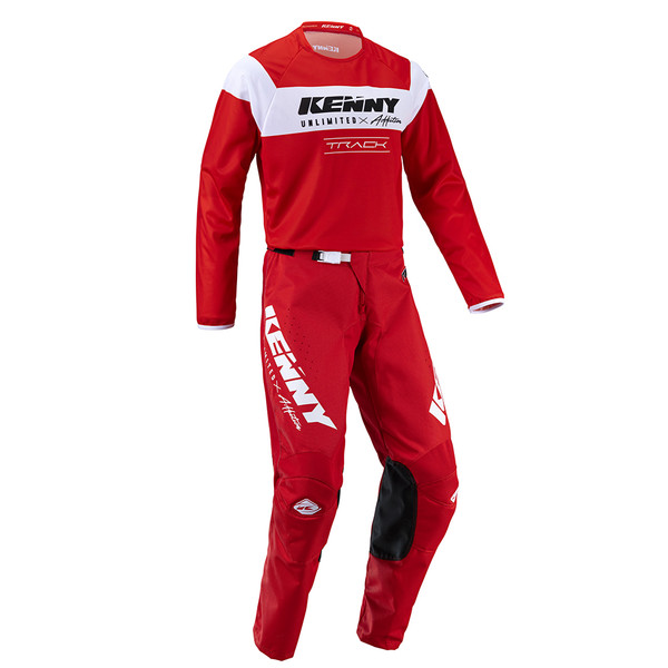 Kenny - Pantalon Track Raw - 2022 Rouge / Blanc