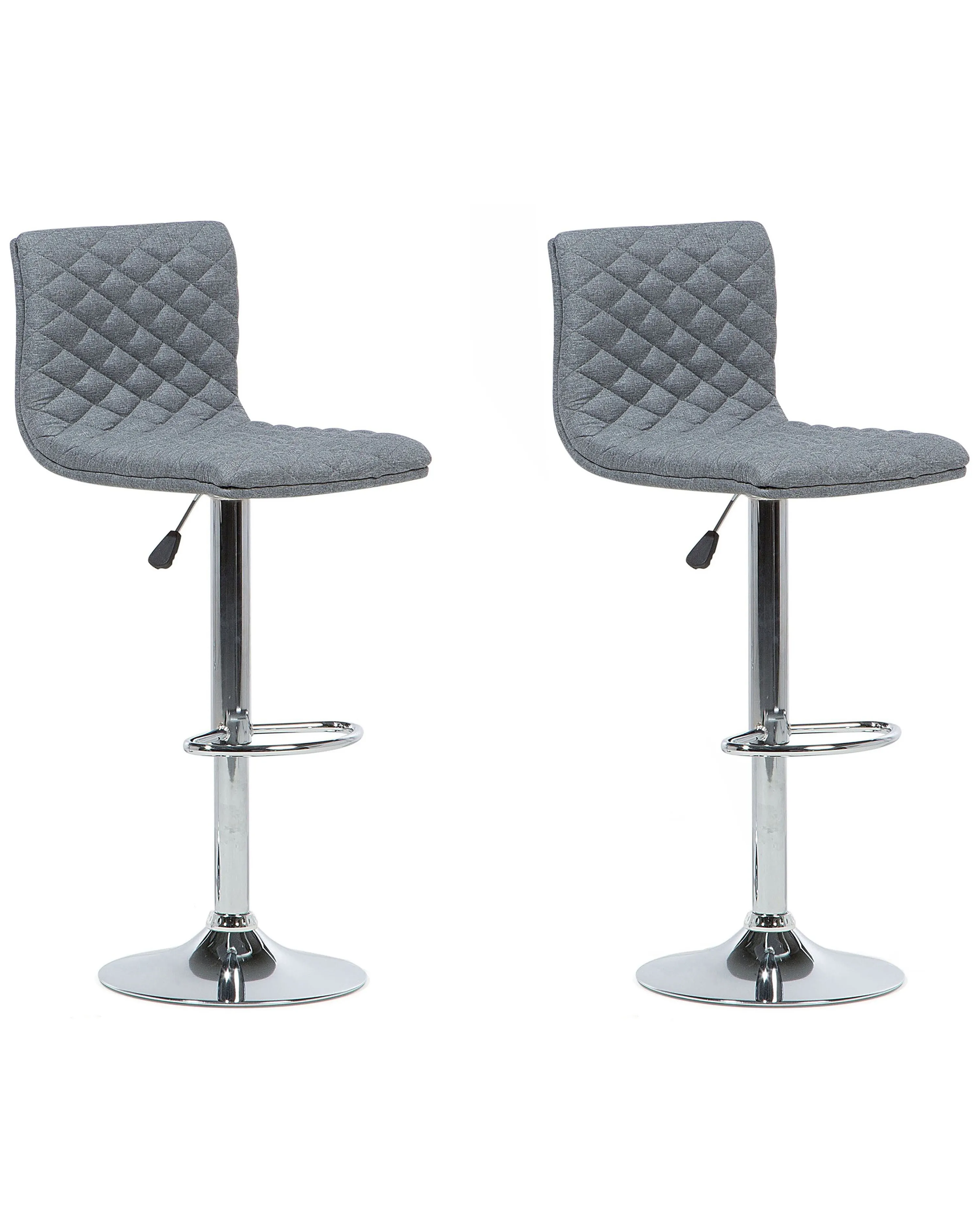 Set van 2 barstoelen ORLANDO draaibaar Grijs