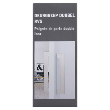 Karwei deurgreep dubbel Eddy RVS