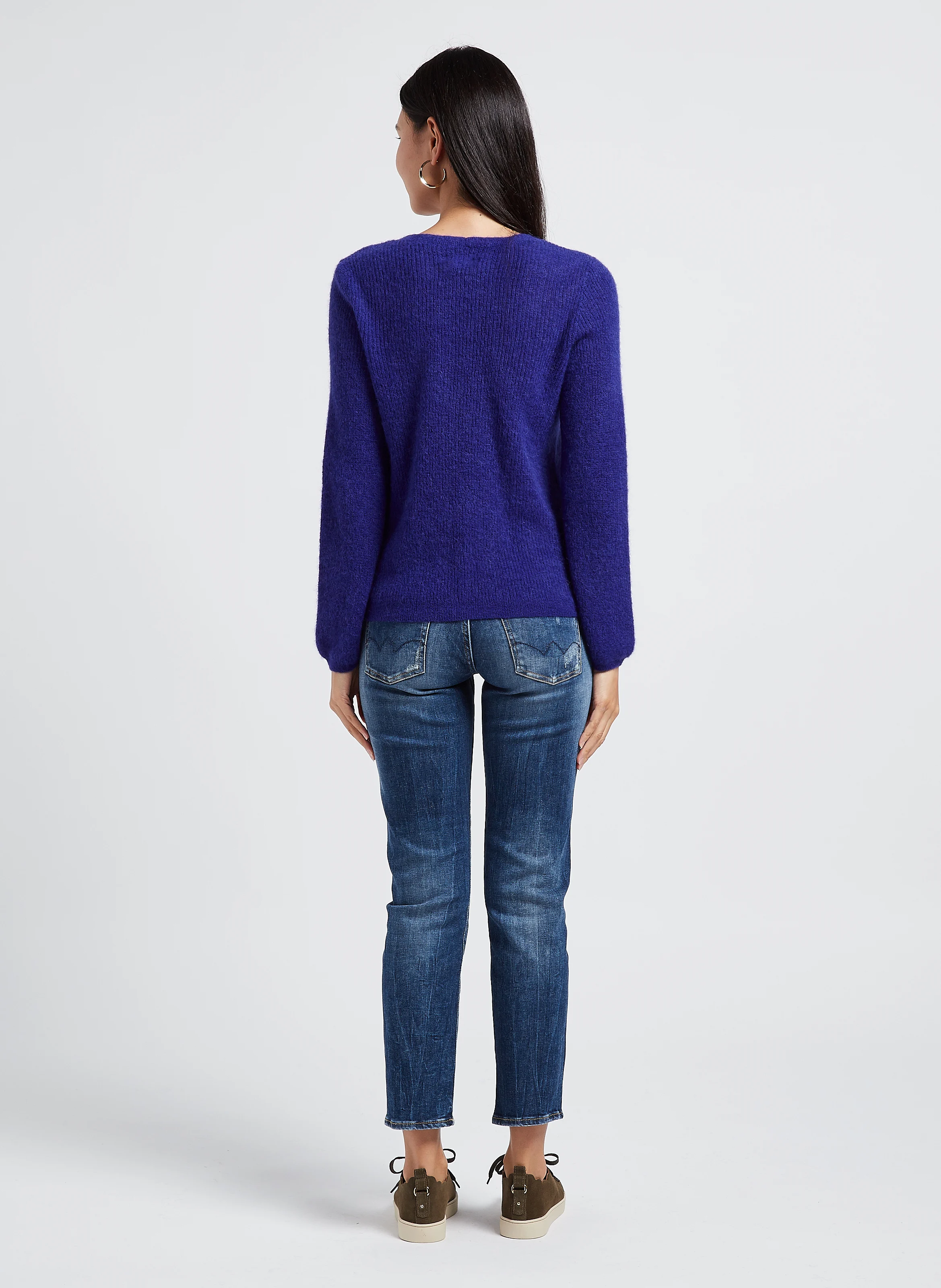 JULIE - Baskets basses en cuir| Kaki