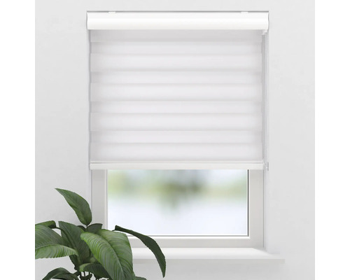 Soluna dubbel rolgordijn Ikaria D-R13 met cassette wit 60x175 cm
