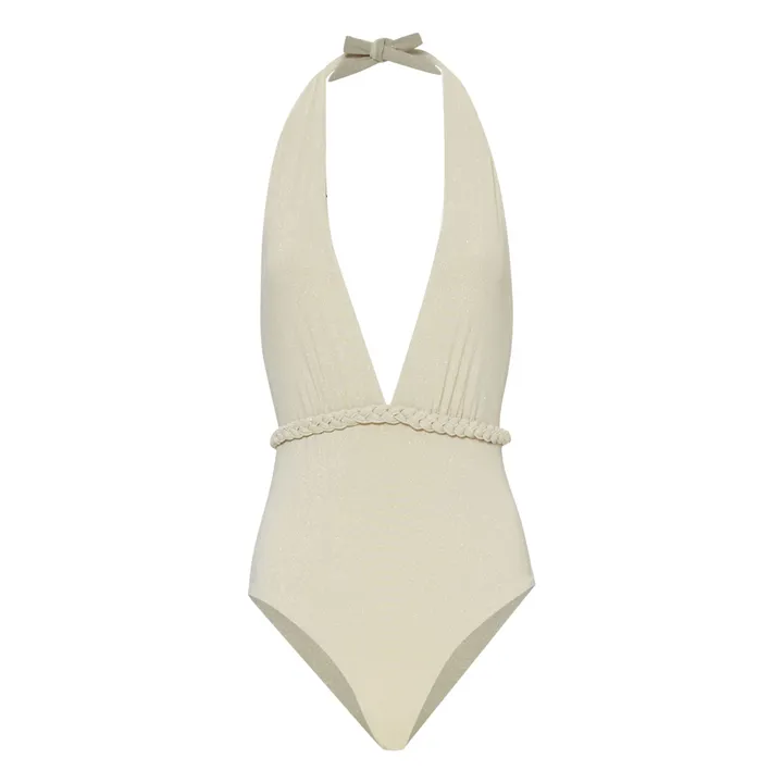 Khaven Maillot 1 Pièce Bruna Métallisé | Blanc