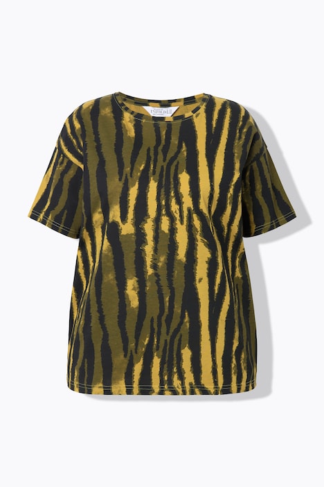 T-Shirt, oversized, Batik-Streifen